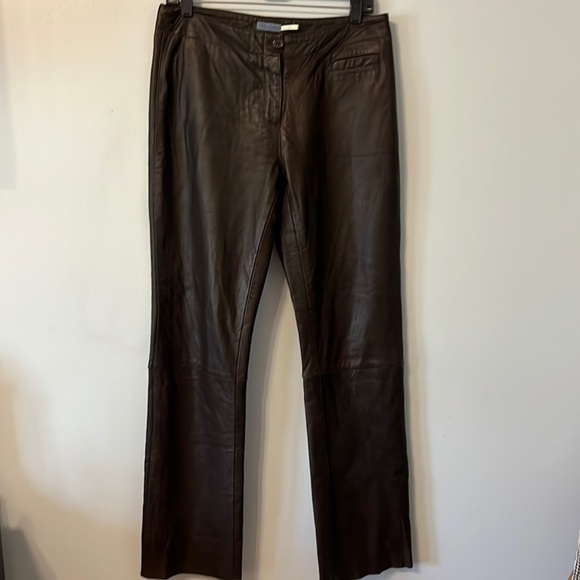 Women's Provence d'amour Vintage Dk Brown Leather Pants Sz Boot